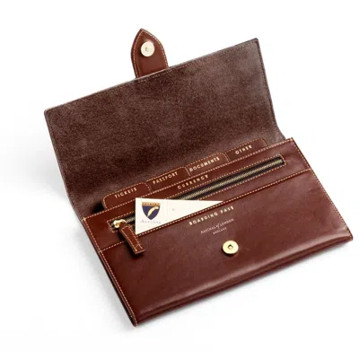 Aspinal Of London Deluxe Travel Wallet In Brown