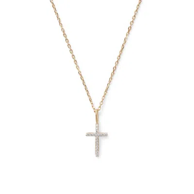 Aspinal Of London Diamond Cross Pendant Necklace In Gold