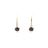 Aspinal Of London Diamond Earrings With Iolite In Gold