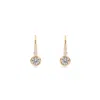Aspinal Of London Diamond Earrings With White Sapphire In Gold