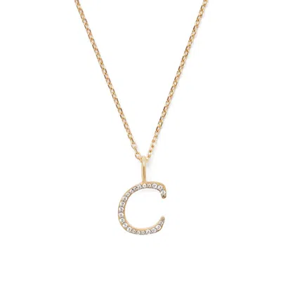 Aspinal Of London Diamond Initial Necklace In Black