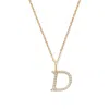 Aspinal Of London Diamond Initial Necklace In Gold
