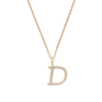 Aspinal Of London Diamond Initial Necklace In Gold