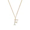 Aspinal Of London Diamond Initial Necklace In Gold