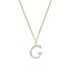 Aspinal Of London Diamond Initial Necklace In Gold