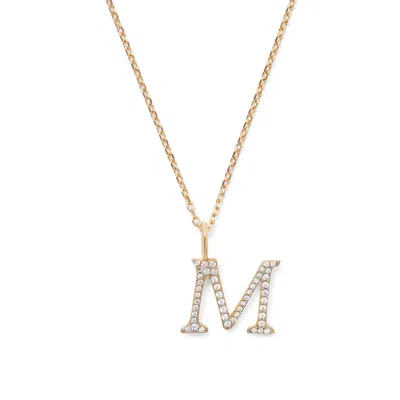 Aspinal Of London Diamond Initial Necklace In Gold