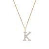 Aspinal Of London Diamond Initial Necklace In Gold