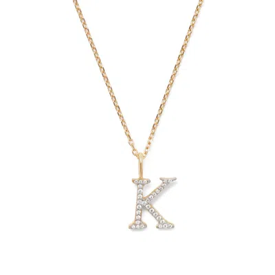 Aspinal Of London Diamond Initial Necklace In Gold