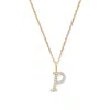 Aspinal Of London Diamond Initial Necklace In Gold