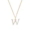 Aspinal Of London Diamond Initial Necklace In Gold