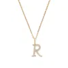 Aspinal Of London Diamond Initial Necklace In Gold