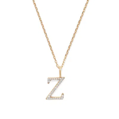 Aspinal Of London Diamond Initial Necklace In Gold