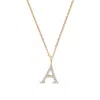 Aspinal Of London Diamond Initial Necklace In Multi