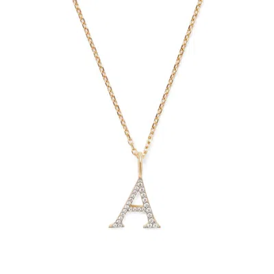 Aspinal Of London Diamond Initial Necklace In Multi