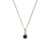 Aspinal Of London Diamond Pendant Necklace With Iolite In Gold