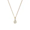 Aspinal Of London Diamond Pendant Necklace With White Sapphire In Gold