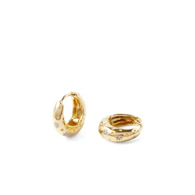 Aspinal Of London Diamond Starlight Orion Huggie Earrings In Gold