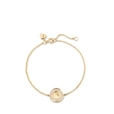 Aspinal Of London Diamond Wax Seal Bracelet In Gold