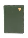 Aspinal Of London Double-fold Cardholder In Green