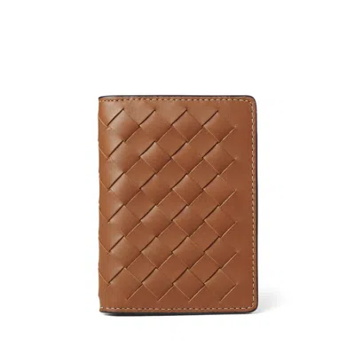 Aspinal Of London Double Fold Credit Card Holder In Brown