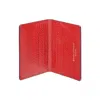 Aspinal Of London Double Fold Credit Card Holder In Red