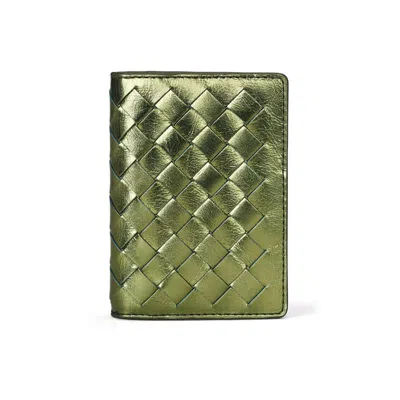Aspinal Of London Double Fold Credit Card Holder In Green