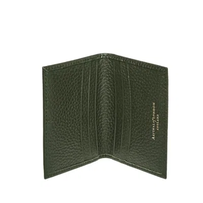 Aspinal Of London Double Fold Credit Card Holder In Green