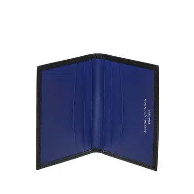 Aspinal Of London Double Fold Credit Card Holder In Blue