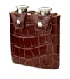 Aspinal Of London Amazon Brown Double Hip Flask In Brown