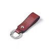 Aspinal Of London Double Ring Loop Keyring In Red