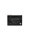 Aspinal Of London Double Sided Zipped Card & Coin Holder In Black