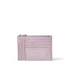 Aspinal Of London Double Sided Zipped Card & Coin Holder In Purple