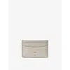ASPINAL OF LONDON ASPINAL OF LONDON DOVE GREY SLIMLINE CROC-EMBOSSED GRAINED-LEATHER CREDIT-CARD HOLDER