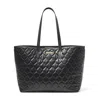 Aspinal Of London East West Tote With Charm In Black