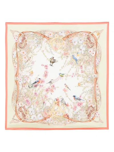 Aspinal Of London Edwardian Garden Silk Scarf