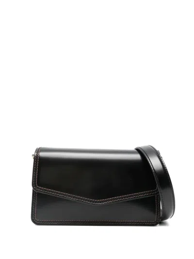 Aspinal Of London Eliza Leather Mini Bag In Black
