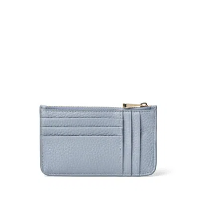 Aspinal Of London Ella Card & Coin Holder In Sky Blue Pebble