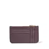 Aspinal Of London Ella Card & Coin Holder In Purple