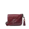 Aspinal Of London Womens Ella Woven Leather Cross-body Bag Burgundy In Burgundy