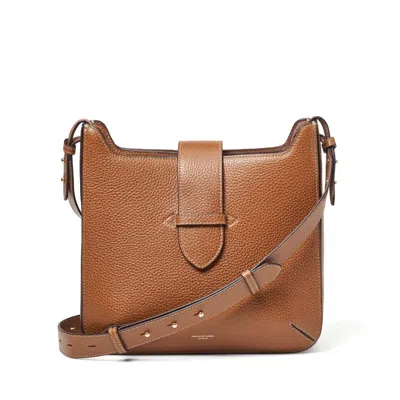 Aspinal Of London Ella Messenger In Brown