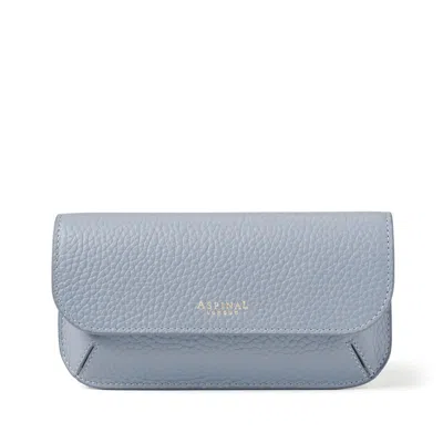 Aspinal Of London Ella Sunglasses Case In Sky Blue Pebble In Green