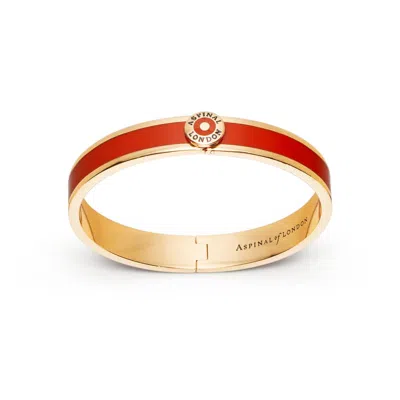 Aspinal Of London Enamel Bangle In Gold