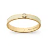 Aspinal Of London Enamel Bangle In White