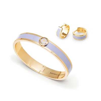 Aspinal Of London Enamel Earrings & Bangle Set