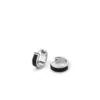 Aspinal Of London Enamel Huggie Earrings In Black