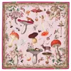 Aspinal Of London Enchanted Garden Silk Scarf In Pink