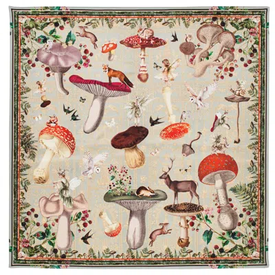 Aspinal Of London Enchanted Garden Silk Scarf