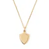 Aspinal Of London Engravable Shield Charm Necklace In Gold