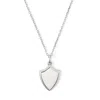 Aspinal Of London Engravable Shield Charm Necklace In Silver