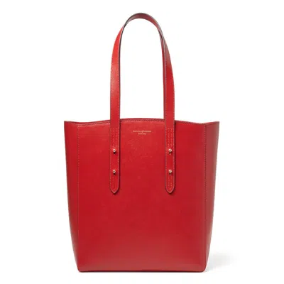 Aspinal Of London Essential Tote In Cardinal Red Saffiano